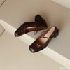 Vintage Square Toe Women Shoes Fashionable Versatile Shallow Mouth Spring Autumn Elegant Minimalist Square Head Pumps Shoes