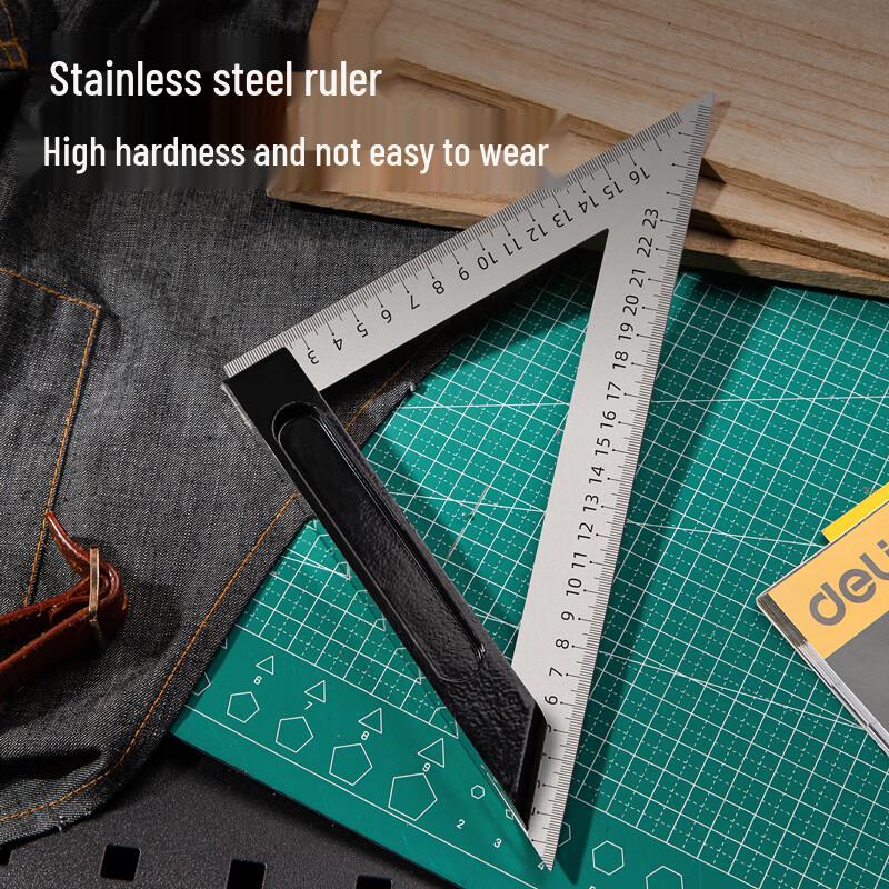 Deli Aluminum Die-Cast Triangle Ruler
