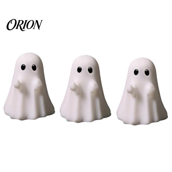 Mini Ghost Figures for Party Favors 3Pcs Figurines Halloween Decorations, Resin Middle Finger And Spooky Table Decorations Heart Ornaments Tiered