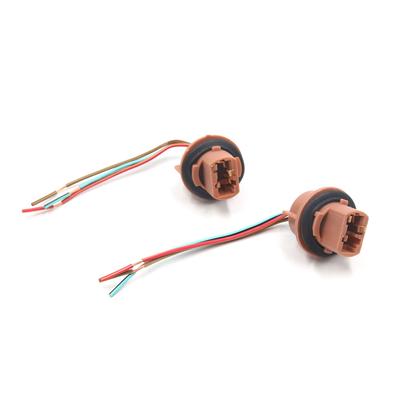 Socket T20 3-Wire Automotive Brake Turn Signal Light Extension Connector Pack of 2
