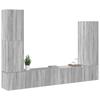 4 Piece TV Cabinet Set Gray Sonoma Particleboard