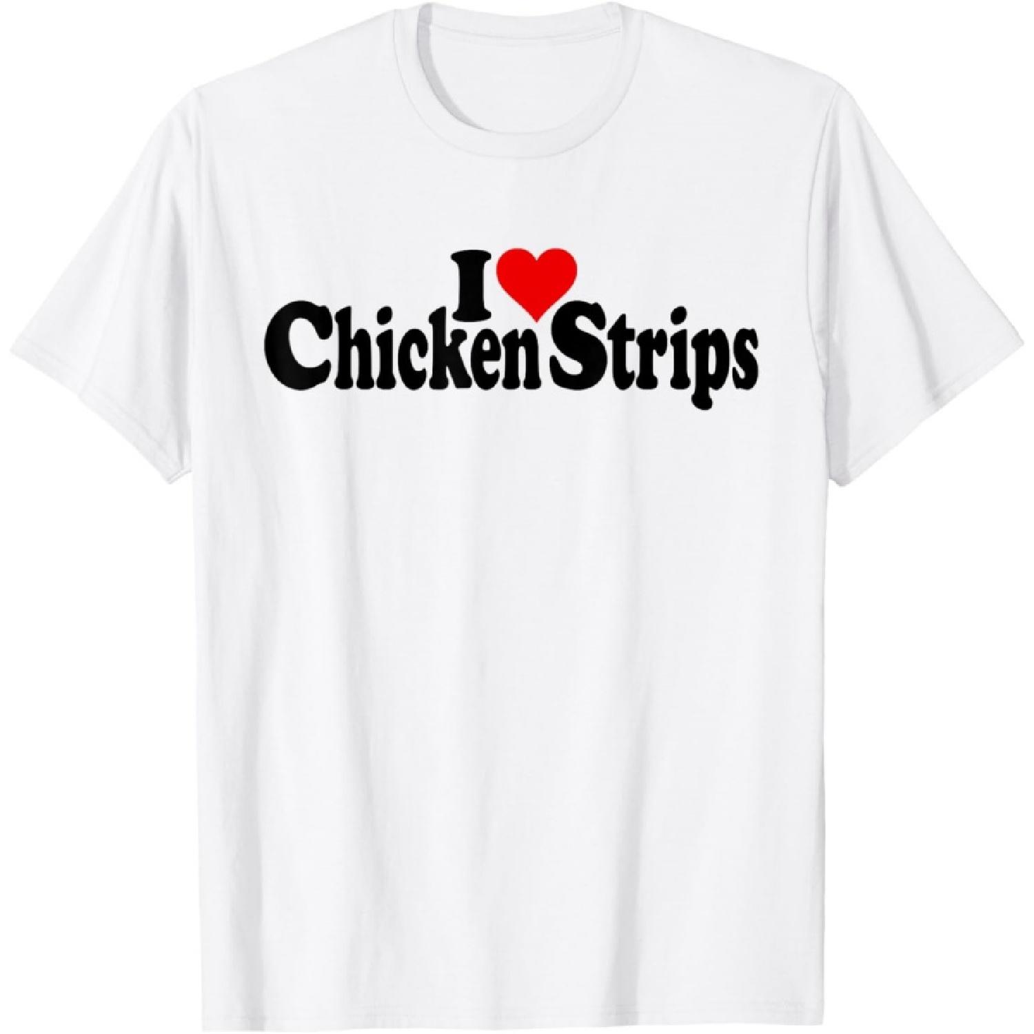 I LOVE HEART CHICKEN STRIPS TENDERS T-Shirt(1) XXXXXL белый
