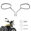 Motorcycle Mirror 10mm Universal Chrome Mirror Convex Oval Mirror for Fury Shadow Rebel VTX