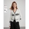 Women's Color Block Silk Blend Knit Cardigan