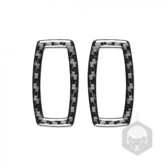 Carbon Fiber Front Roof Air Vent Outlet Frame Sticker For BMW 7 Series F01 09-14