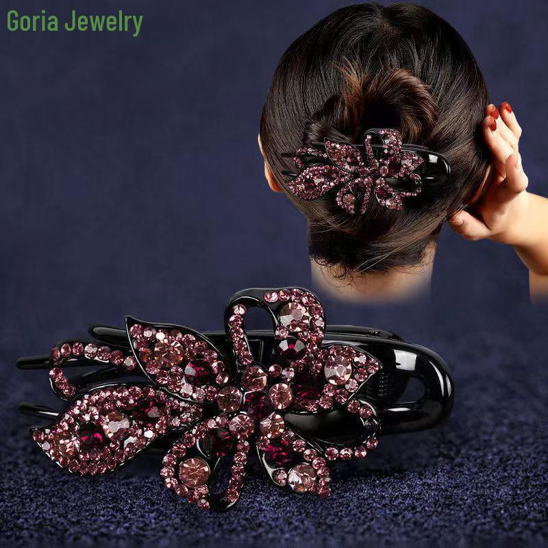 Elegante Strass-Entenschnabel-Haarspange - Koreanischer Stil Krallen-Haarnadel für Mütter