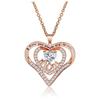 Heart-shaped Zircon MOM Necklace Women's Versatile Pendant Collarbone Chain Mother's Day Gift