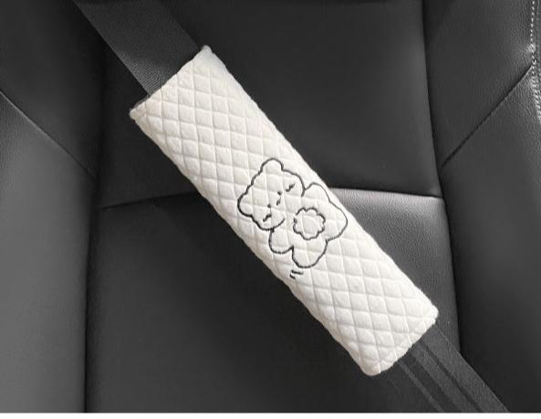 Car Cute Headrest All-season Universal Neck Pillow Protector Car Seat Cushion Lumbar Support Cushion Seat Belt Shoulder Cover