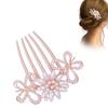 Naisham 1 Pcs Premium Rhinestone Metal Hair Comb, Decorative Hairpin, Elegant Hair Bun Clip, Bridal Hair Accessory for Weddings & Special Occasions