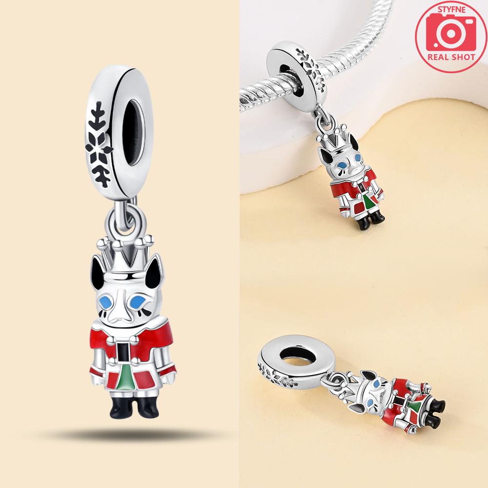 Charms Original Santa Claus Snowman Winter Penguin Snowflake Beads Fit Bracelet Copper Jewelry Women Diy Gift
