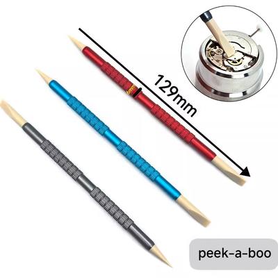 Peek Stick with Auxiliary Movement Core Clamp Watch Dial Cleaning Pen  Watchmaker Watch Repair Tool