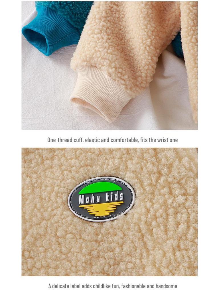 Kids' Teddy Fleece Jacket: Cozy Lambswool for Boys & Girls, Perfect for Autumn & Winter Warmth