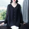 Mid-length Long-sleeved Shirt for Women New Spring Autumn Clothing Versatile Stylish Tops