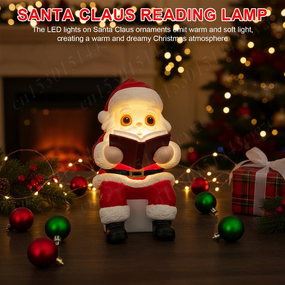 Christmas Decorative Bedside Lamp Santa Claus Xmas Theme LED Table Light Battery Operated Winter Decoration For Xmas Party Decor