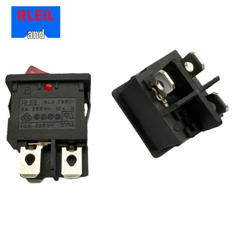 Copper 3-Pin Rocker Switch RL3: No Light, 2 Positions, 6A, T85