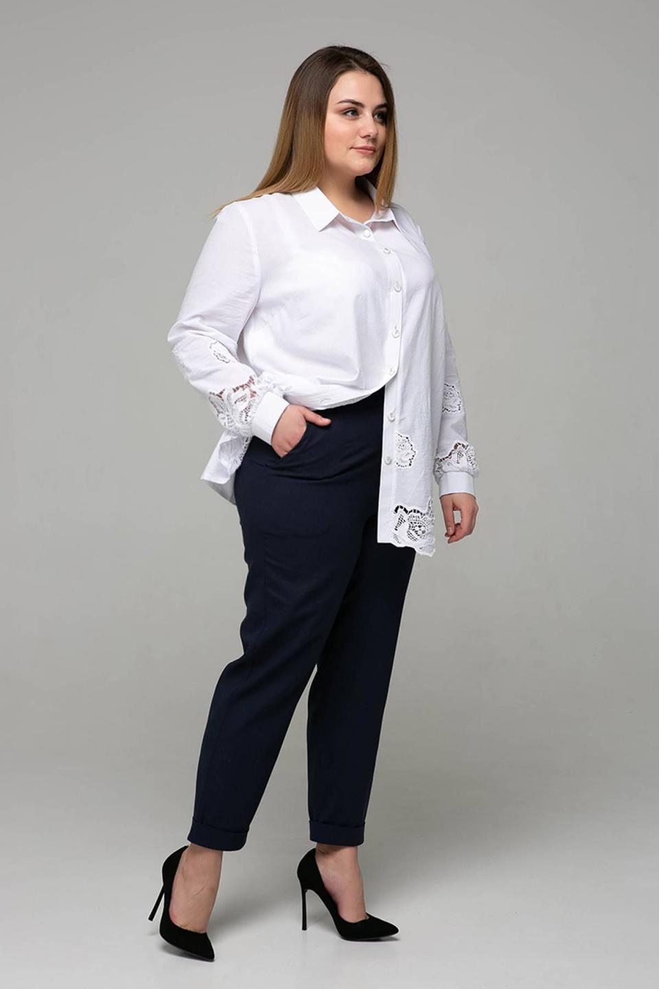 

Завужені штани з відворотом Tatiana МАРИЗ 5XL темно-синього кольору