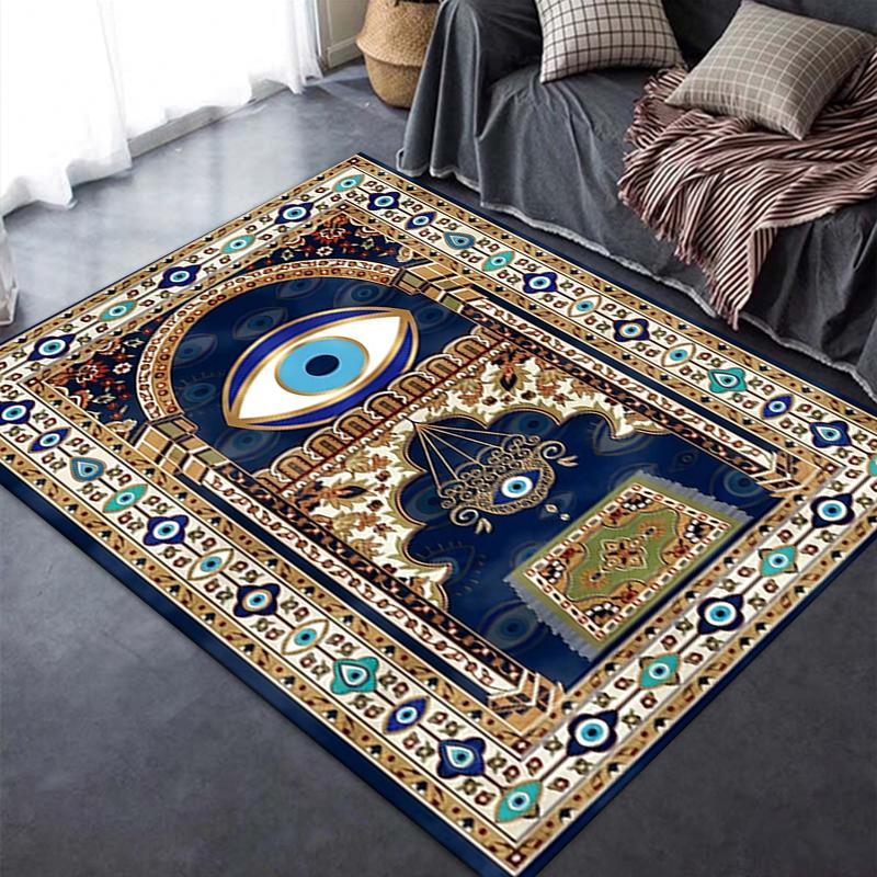 2025 New Evil Eye Carpet Rug for Living Room Bedroom Home Sofa Decoration,Kids play Non-slip Floor Mat166