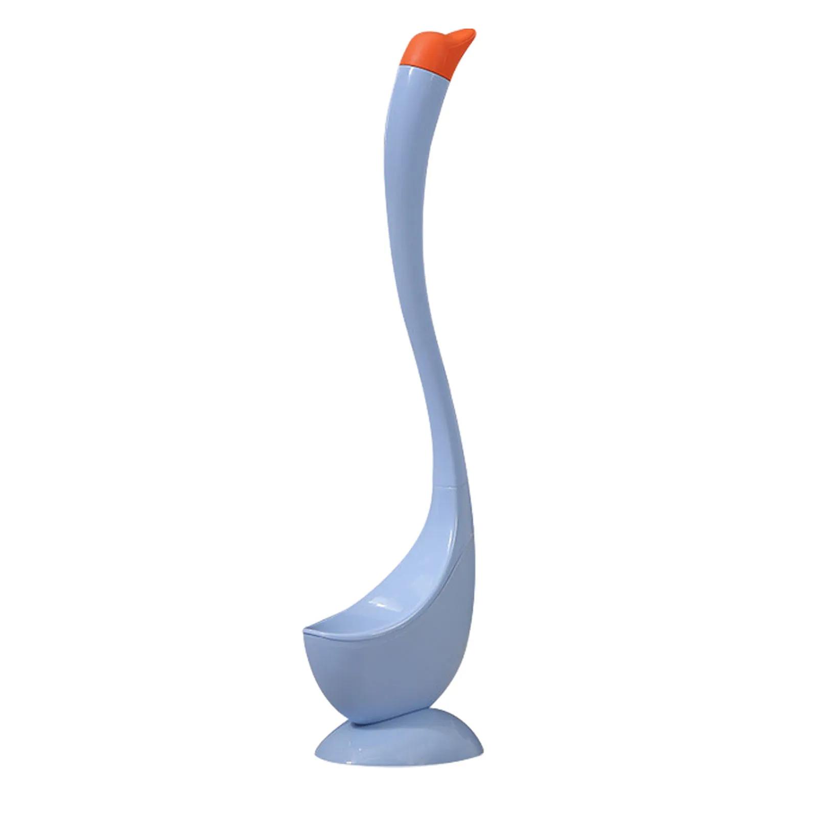 

Toilet Brush Holder Set Swan-Shaped Long Handle Toilet Bowl Cleaner with Base for Cleaning Stubborn Stains Bathroom Accessories