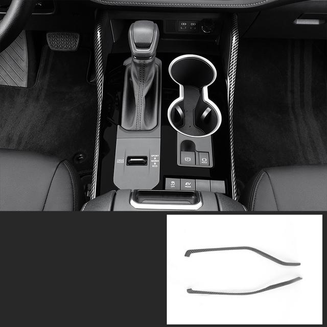 Pro Toyota Highlander XU70 Refit 2022 Carbon Fiber Interiérové Lišty Kryt Převodovky Rám Příslušenství Pro