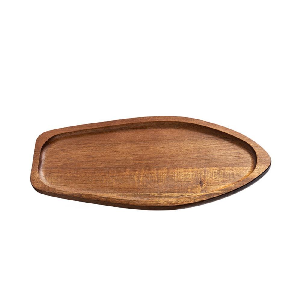 High Quality Acacia Wood Tea Tray Coffee Japanese Style Dessert Plate Tableware Irregular Dried Fruit Snack Plate Party Serving