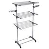 3 Tier Foldable Clothes Drying Rack Hanging Drying Folding Storage Organizer Clothes Airer Horse Stainless Laundry Rack