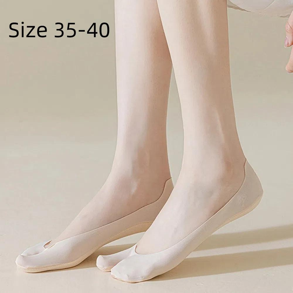 5 Pairs Soft Cotton Split Toe Socks Breathable Tabi Sox New Two Toe Socks  Women Ladies