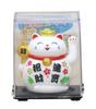 Castle Enterprise S Mini Gesturing Cat Set of Bulk a Delightful Japanese Souvenir for Comes In a Clear Case Maneki-neko [Maul] (White) Solar-Powered,