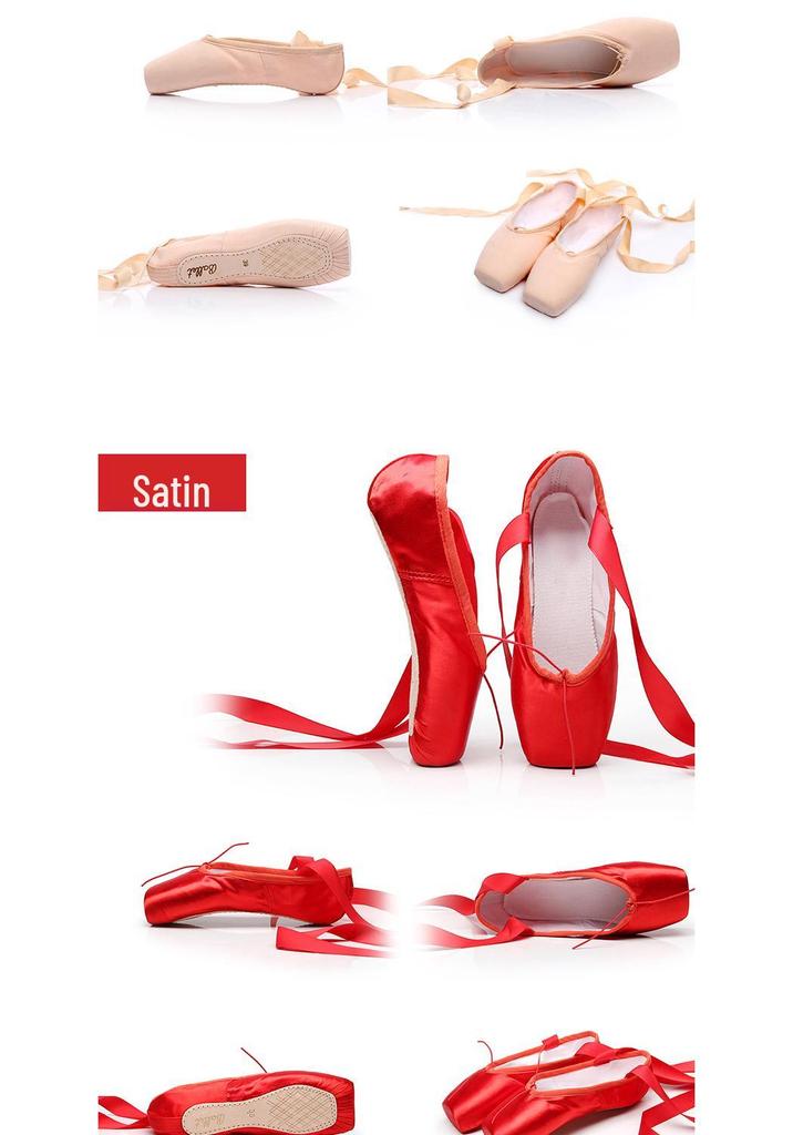 Beginner Youth & Adult Ballet Pointe Dance Shoes for Practice & Performance