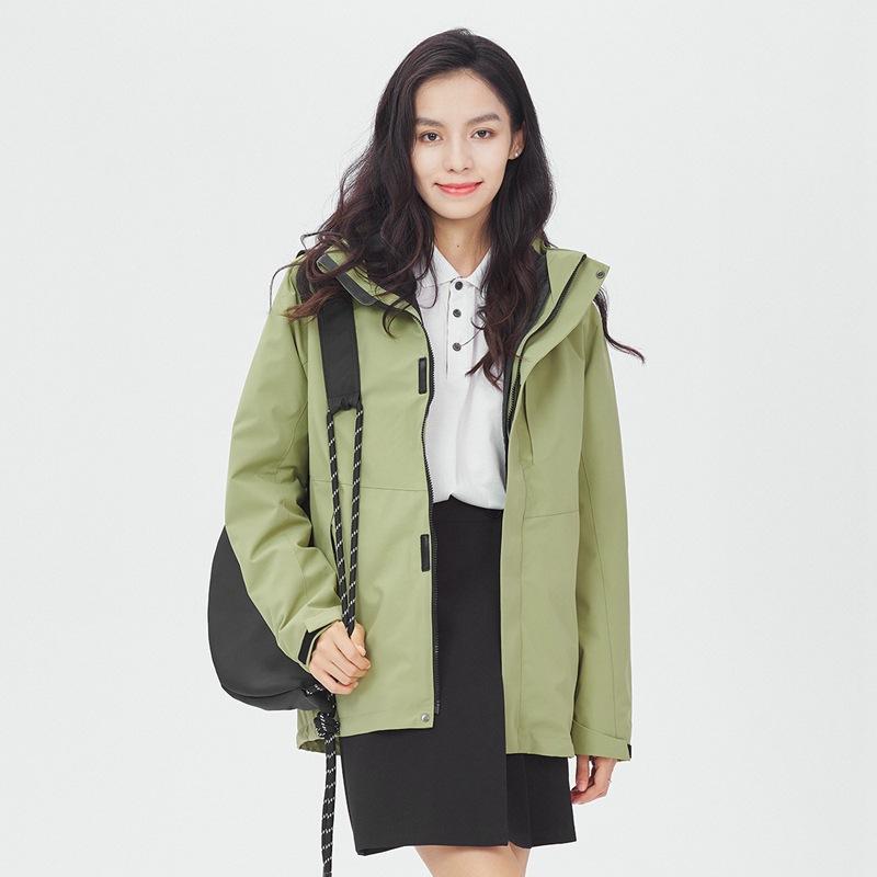 Couple White Duck Down Full Heat Seal Down Jacket Three-in-one Jacket Graphene Zipper