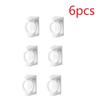 2/4/6Pcs Punch-free Curtain Rod Holder Clamp Hooks Self Adhesive Clothes Rail Bracket 360 Rotation Triangle Ring Adjustable Hook
