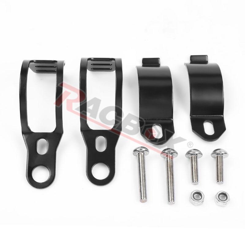 Metal 35-50mm Front Fork Clamp Left Right Motorcycle Turn Signal Lights Mount Fixed Bracket for Sport Chopper Street Custom Bike