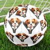Happy Puppy Zipper Face Size 5 Soccer Ball Machine Sewn Indooroutdoor Universal Football Perfect Commemorative Gift For Soccer Lovers Suitable For