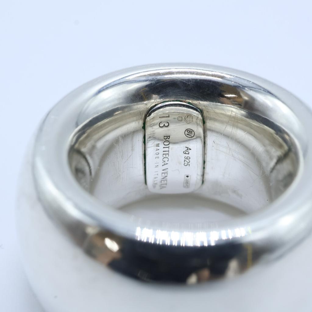 BOTTEGA VENETA 649533 V5081 3707 Ag925 Heavy Plane Ring ring 13 SilverUsed