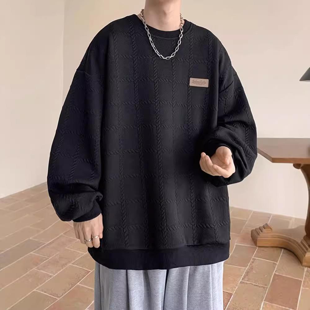 Versatile Heavyweight Sweatshirt for Men In Spring and Autumn American Trendy Brand Ins Casual Men's Wear Niche Design To Wear with Clothes