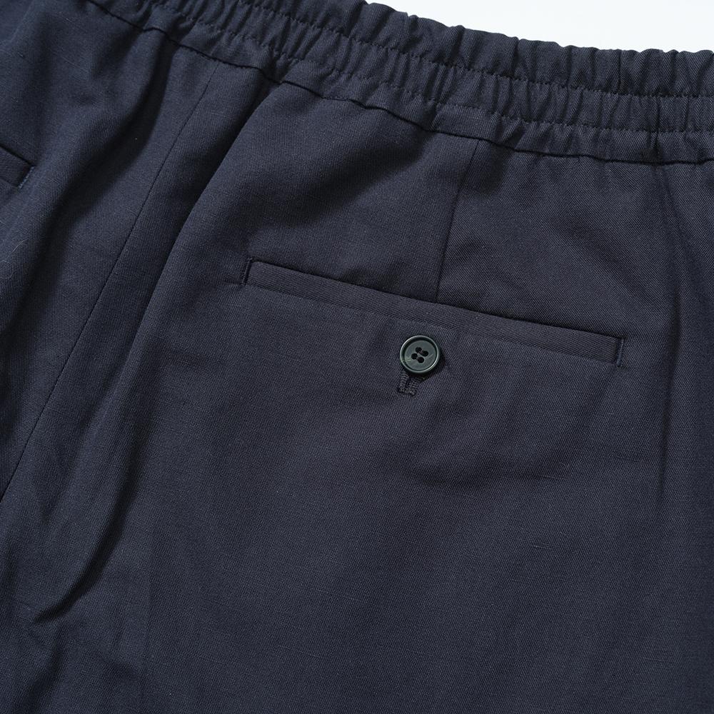 EDWARDMAX Linen & Cotton Elastic Waist Pants (Nv)