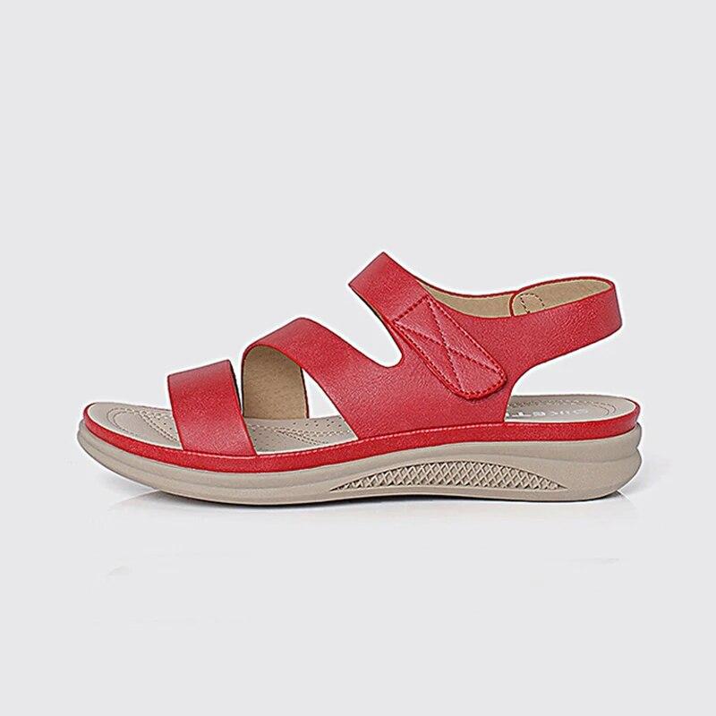 Sandali estivi da donna 2026, suola spessa, antiscivolo, sandali da donna alla moda, morbidi, neri, blu, rossi, taglia forte 42
