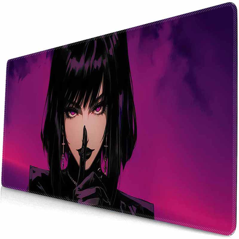 Anime Domineering Grils MouseMat Overwatch Gamer Cool Mouse Pad Purple Gamer Cabinet Large Non-Slip Mousepad Keyboard Mat
