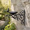 Castmetal wallMounted Bird Feeder Heavy Duty Garden Decor Slim for Patio