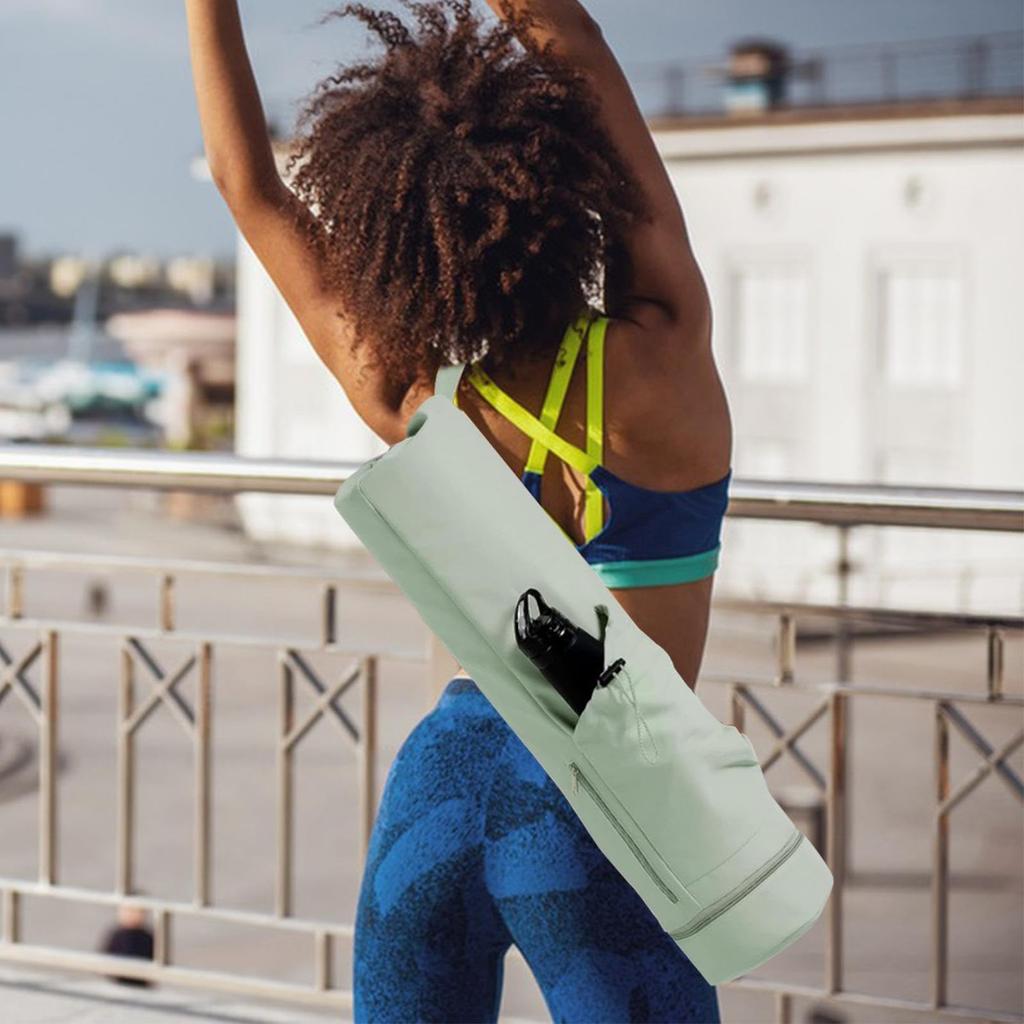 Yoga Mat Yoga Mat Case with Adjustable Yoga Mat Yoga Works Mat Gym Bag with Zipper and Perfect for Yoga Mat Easy To Green LOL-FUN Bag, Strap, Storage,