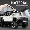 LLC3 1:24 Ford Raptor F150 Camping RV Off Road Pickup Truck Alloy Metal Diecast Model Car Sound & Light Toys Gifts For Kids C336