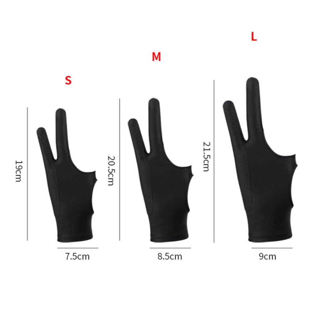 1pcs 1/2 Fingers Drawing Gloves Anti-fouling Anti Accidental Touch Gloves  Screen Board