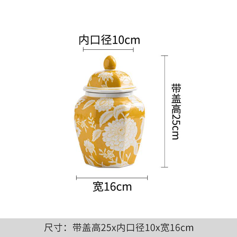 

Ретро восьмигранная банка глазурованная керамическая ваза домашний декор украшение креативные аксессуары для домашнего декора ваза банка для хранения кофе конфет