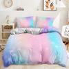 Three-Piece Unicorn Gradual Change Digital Printing Kit Quilt Cover Bedding