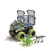 Dinosaur Truck Toys Inertia Car Monster Truck Transport Truck Toys with Dino Figures for Boys Toddlers T-Rex Dinosaur Games