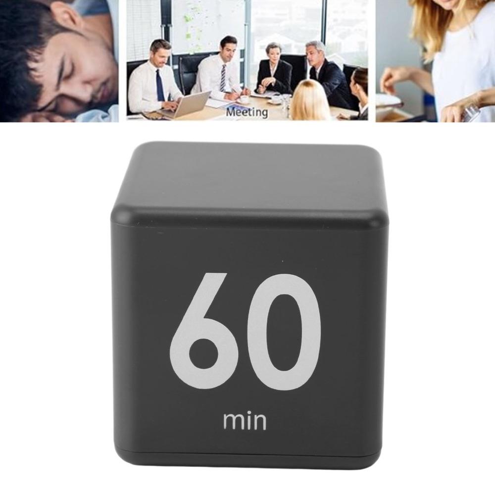 ABS Flip Timer Gravity Sensing Cube Timer Durable Countdown Timer Cooking Studying Workout Office
