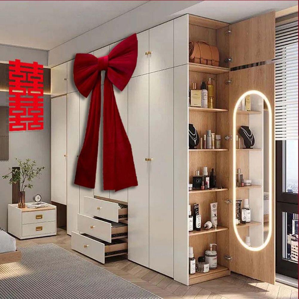Oversized Christmas Giant Bow Handcrafted Ribbon Wall Decor Creative Large Bow Backdrop Room Decor