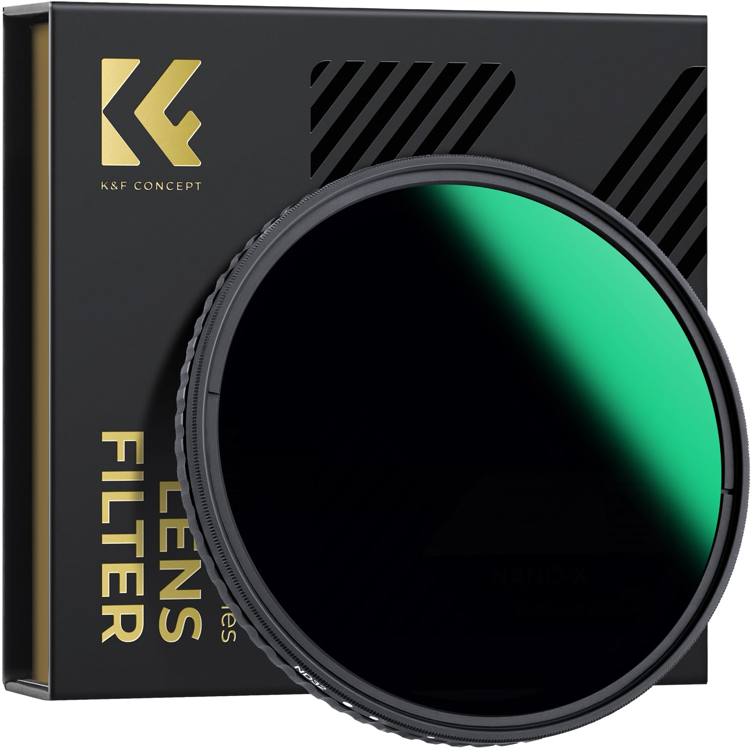 

CONCEPT 52mm Variable ND Filter Made in Japan with AGC Optical HD Low Nano and Ideal for Video and Landscape Photography K&F ND32-ND512, X-Shaped,