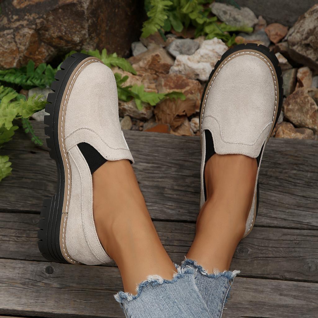 Nowe letnie damskie buty casualowe w stylu piaskowego wiatru, duże rozmiary, na grubej platformie z obcasem, retro, buty wsuwane