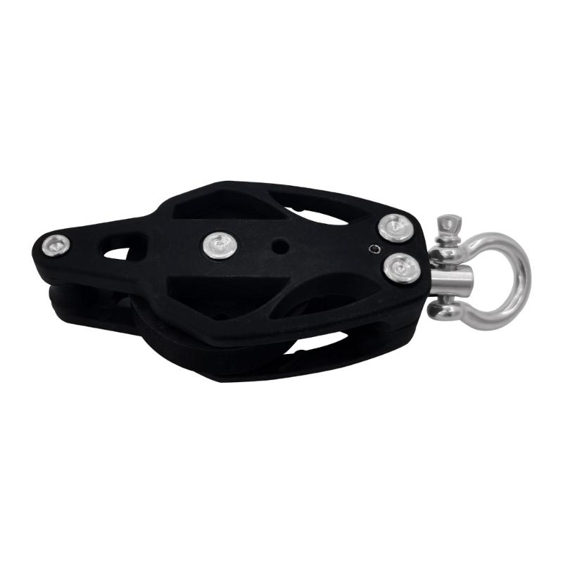 Kayak Pulley Block Heavy Duty Nylon Stainless Steel Marine Pulley Block Sheave for Ship Yacht Canoe