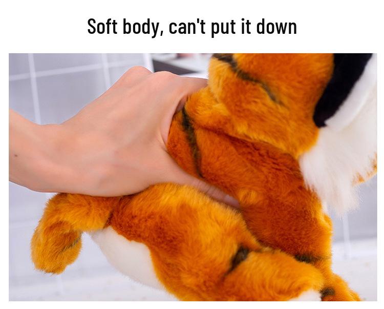 Large Plush Simulation Tiger Pillow for Children – Little Tiger Doll Zoo Gift